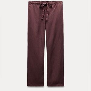 ZARA WOMAN COLLECTION - Pyjama trousers- Burgundy -Small- NWT